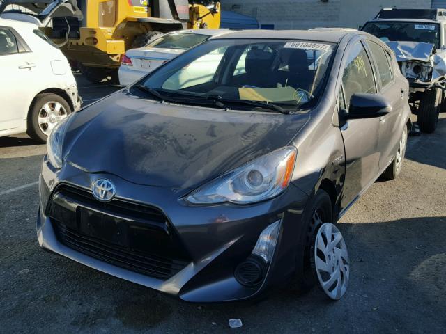 JTDKDTB38F1586486 - 2015 TOYOTA PRIUS C CHARCOAL photo 2