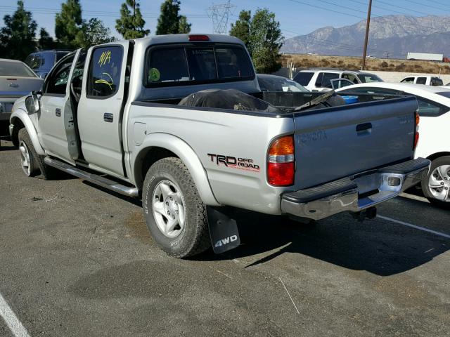 5TEHN72N74Z417157 - 2004 TOYOTA TACOMA DOU SILVER photo 3