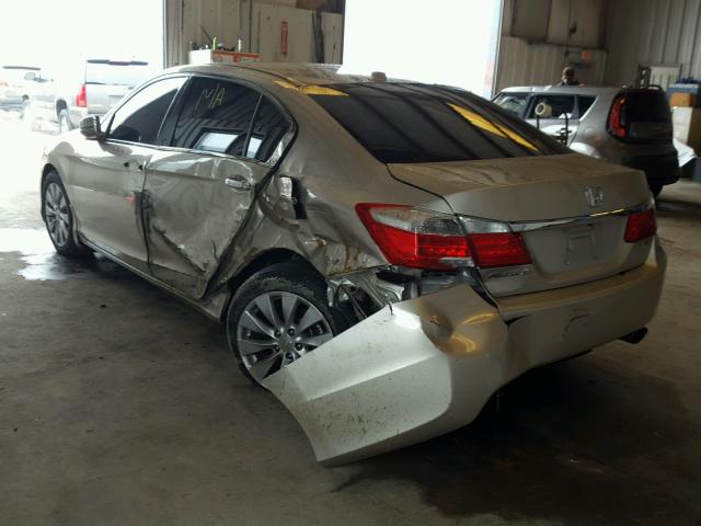 1HGCR3F81EA034582 - 2014 HONDA ACCORD EXL GOLD photo 3