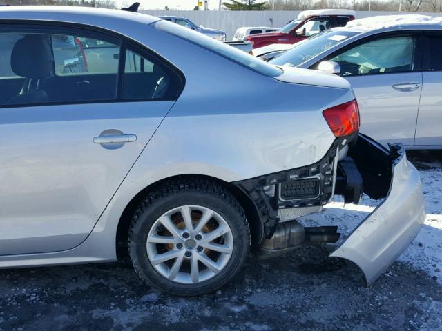 3VWDZ7AJ8BM342154 - 2011 VOLKSWAGEN JETTA SE 银色 照片 9