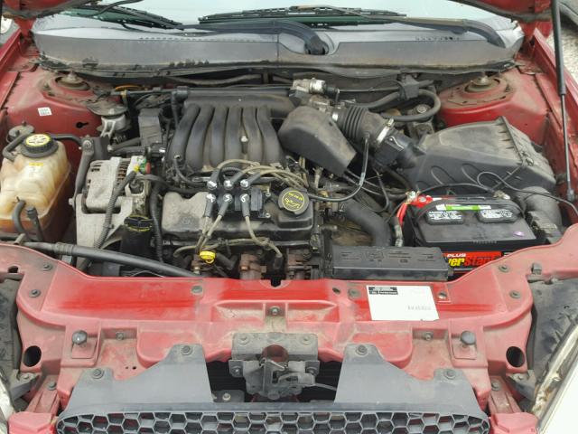 1FAFP55UX2A124911 - 2002 FORD TAURUS SES RED photo 7
