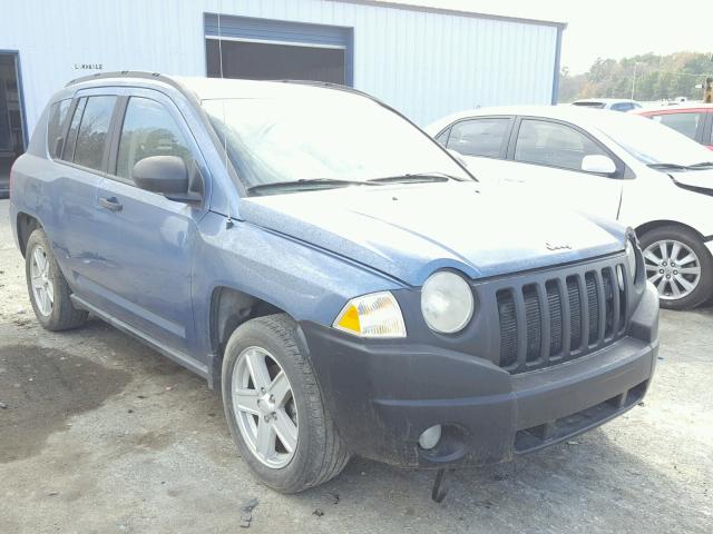 1J8FT47W77D145454 - 2007 JEEP COMPASS BLUE photo 1