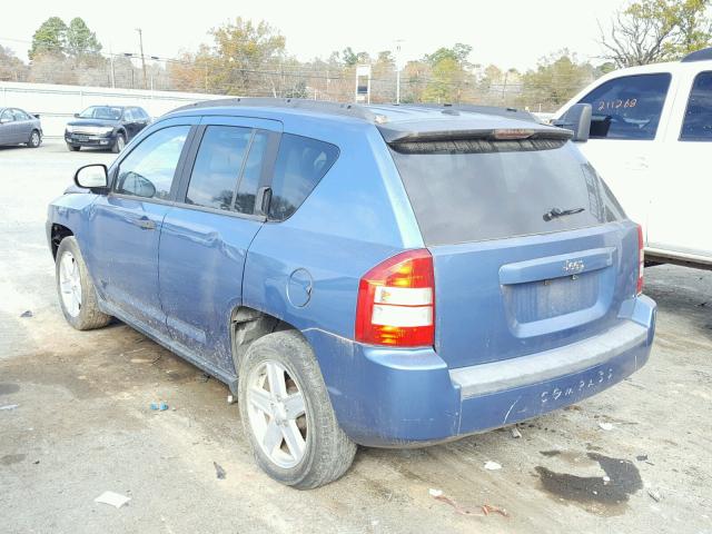 1J8FT47W77D145454 - 2007 JEEP COMPASS BLUE photo 3