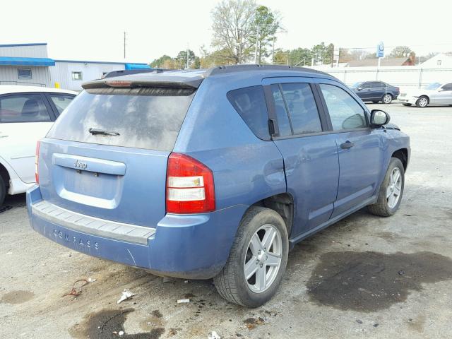 1J8FT47W77D145454 - 2007 JEEP COMPASS BLUE photo 4