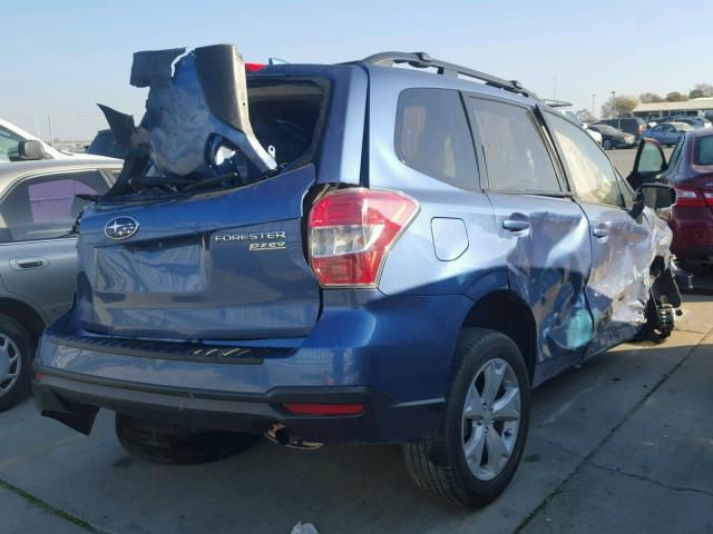 JF2SJAFC5GH459759 - 2016 SUBARU FORESTER 2 BLUE photo 4