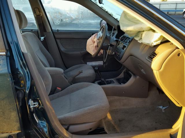 2HGEJ8541TH522277 - 1996 HONDA CIVIC EX 绿色 照片 5