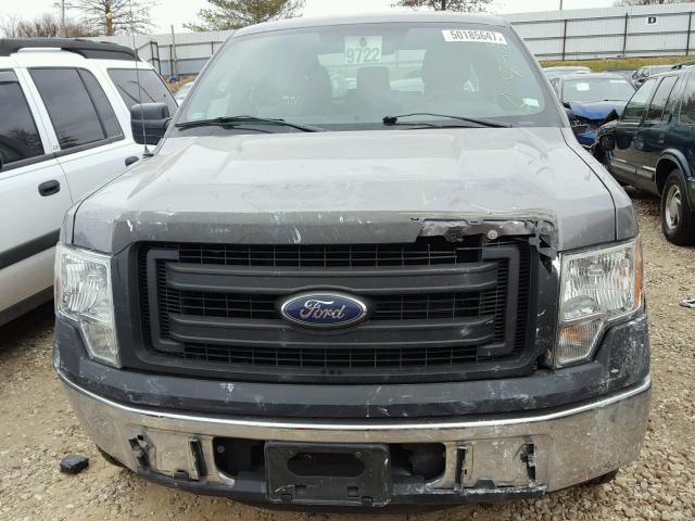 1FTEX1CM8EKE82136 - 2014 FORD F150 SUPER GRAY photo 9