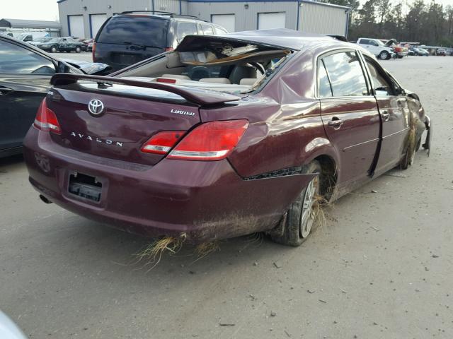 4T1BK36B25U058555 - 2005 TOYOTA AVALON XL MAROON photo 4