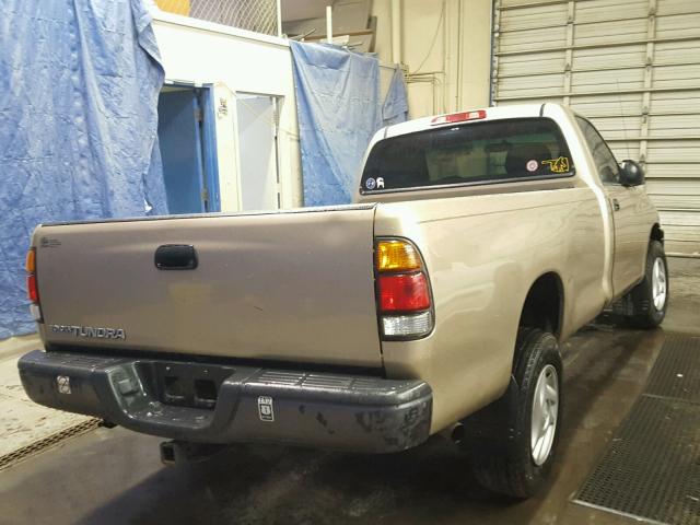 5TBJN32142S312490 - 2002 TOYOTA TUNDRA GOLD photo 4