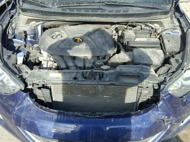 5NPDH4AE2CH105433 - 2012 HYUNDAI ELANTRA GL BLUE photo 7