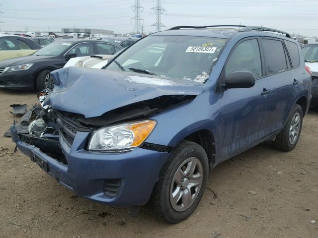 2T3ZF4DV5AW041210 - 2010 TOYOTA RAV4 BLUE photo 2