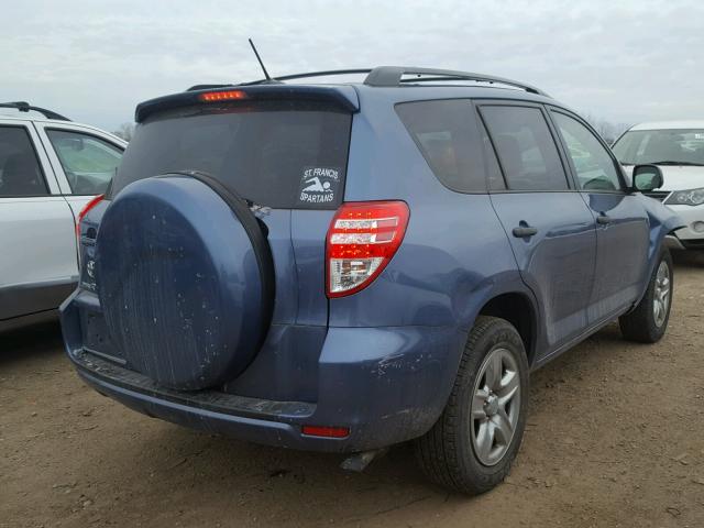 2T3ZF4DV5AW041210 - 2010 TOYOTA RAV4 BLUE photo 4