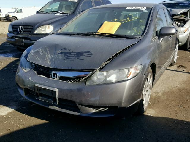 2HGFA1F59BH522268 - 2011 HONDA CIVIC LX GRAY photo 2