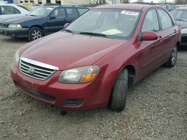 KNAFE222695642144 - 2009 KIA SPECTRA EX MAROON photo 2