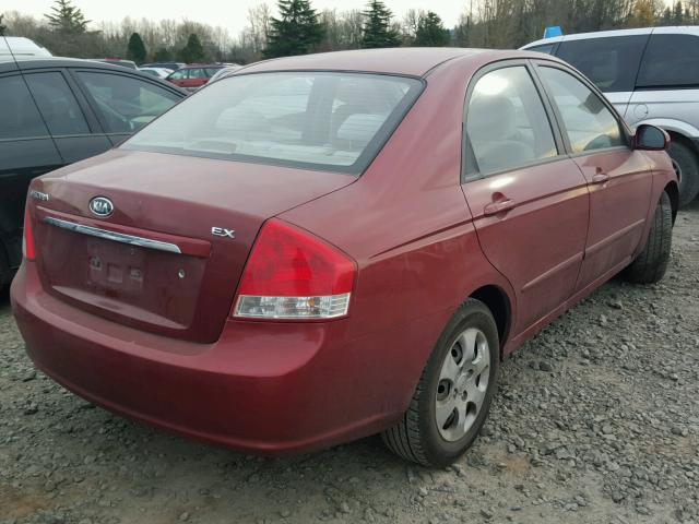 KNAFE222695642144 - 2009 KIA SPECTRA EX MAROON photo 4