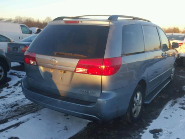 5TDZA23C35S381742 - 2005 TOYOTA SIENNA CE GRAY photo 4