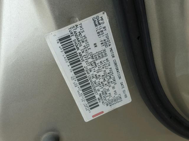 JT6HF10U4X0058057 - 1999 LEXUS RX 300 TAN photo 10