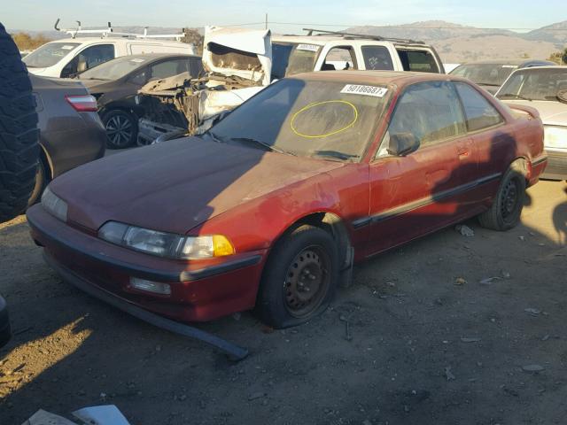 JH4DA9453LS061438 - 1990 ACURA INTEGRA LS BURGUNDY photo 2
