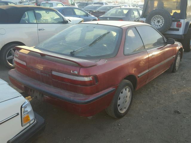 JH4DA9453LS061438 - 1990 ACURA INTEGRA LS BURGUNDY photo 4
