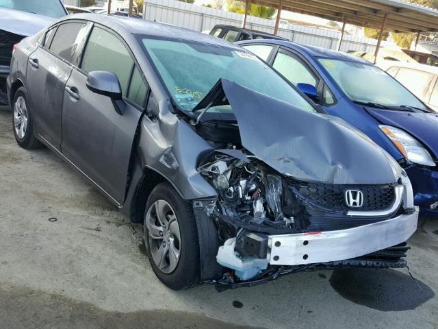 2HGFB2F53DH517198 - 2013 HONDA CIVIC LX GRAY photo 1