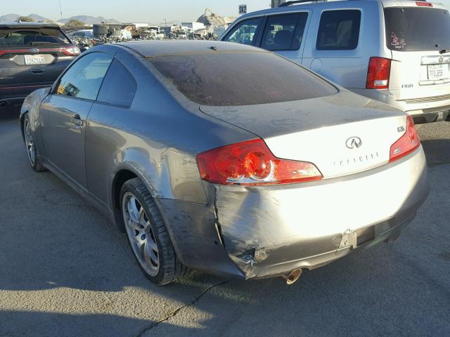 JNKCV54E46M707801 - 2006 INFINITI G35 GRAY photo 3