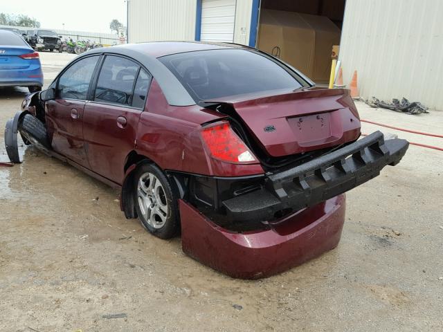 1G8AL52F03Z170024 - 2003 SATURN ION LEVEL MAROON photo 3