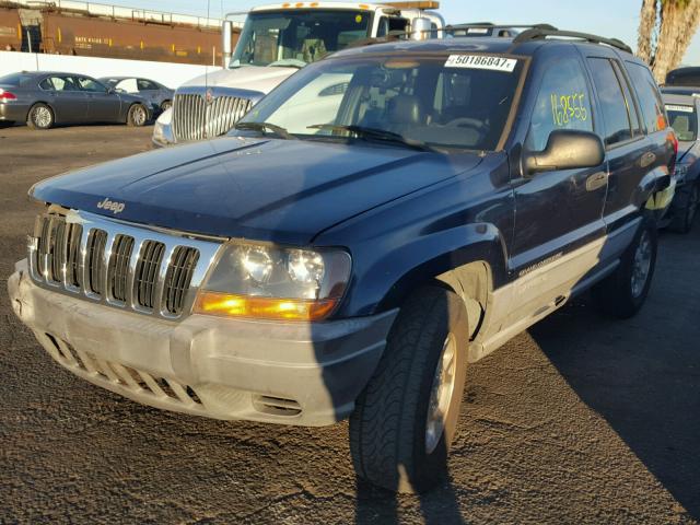 1J4G248S0YC343904 - 2000 JEEP GRAND CHER BLUE photo 2