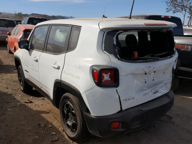 ZACCJBAB7JPG98267 - 2018 JEEP RENEGADE S WHITE photo 3