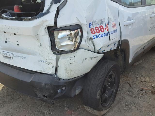 ZACCJBAB7JPG98267 - 2018 JEEP RENEGADE S Սպիտակ լուսանկար 9