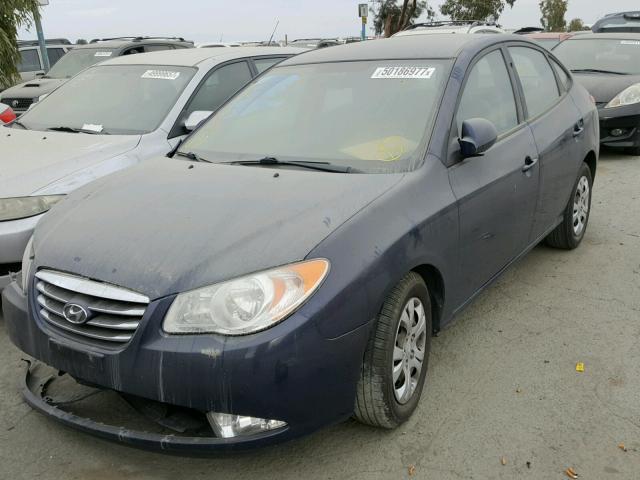 KMHDU4AD4AU955176 - 2010 HYUNDAI ELANTRA BL BLUE photo 2