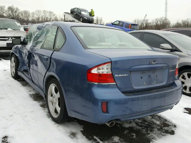 4S3BL616787201323 - 2008 SUBARU LEGACY 2.5 BLUE photo 3