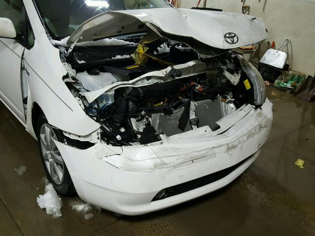 JTDKB20U987704685 - 2008 TOYOTA PRIUS WHITE photo 9