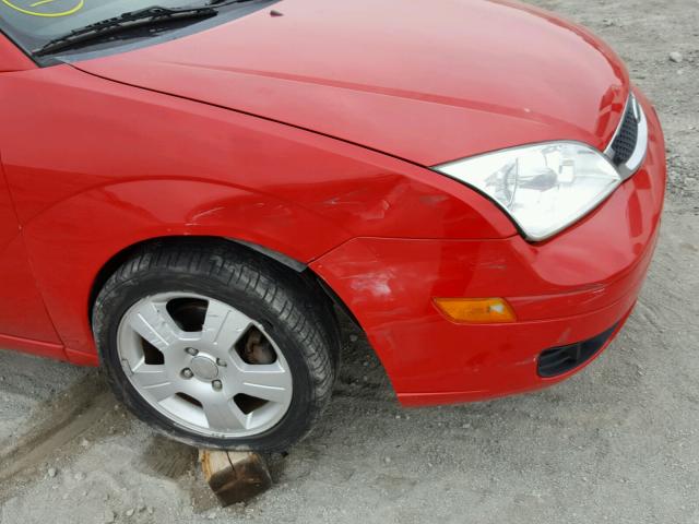 1FAHP37N77W277498 - 2007 FORD FOCUS ZX5 RED photo 9