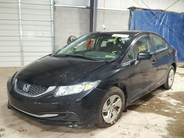 19XFB2F59FE285090 - 2015 HONDA CIVIC LX BLACK photo 2