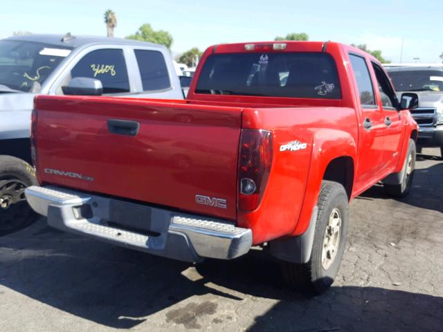 1GTDS136948220195 - 2004 GMC CANYON RED photo 4