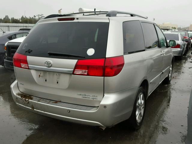 5TDBA22C84S020525 - 2004 TOYOTA SIENNA XLE SILVER photo 4