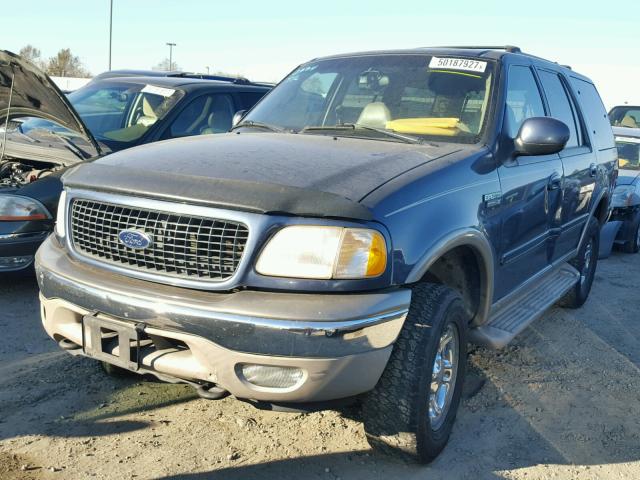 1FMFU18L3YLB43551 - 2000 FORD EXPEDITION BLUE photo 2