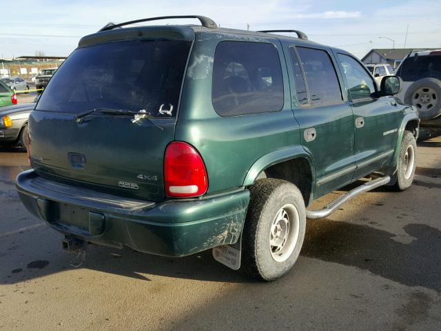 1B4HS28Z6WF214540 - 1998 DODGE DURANGO GREEN photo 4