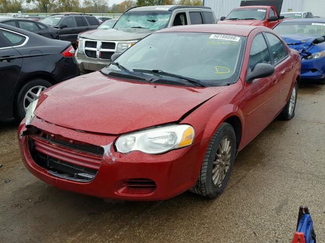 1C3EL46X46N217057 - 2006 CHRYSLER SEBRING RED photo 2