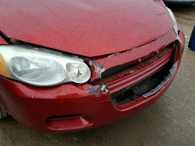 1C3EL46X46N217057 - 2006 CHRYSLER SEBRING RED photo 9