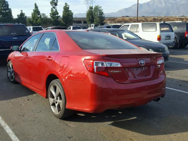 4T1BF1FK0CU623584 - 2012 TOYOTA CAMRY BASE RED photo 3