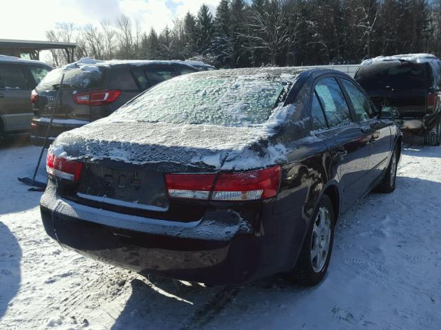 5NPEU46C66H090320 - 2006 HYUNDAI SONATA GLS MAROON photo 4