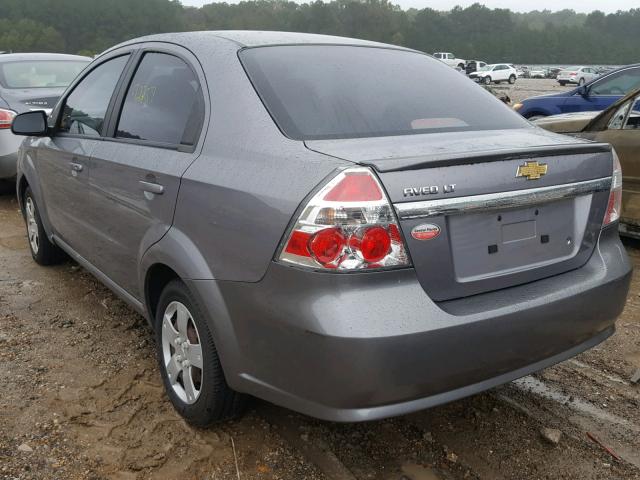 KL1TD5DE1BB183122 - 2011 CHEVROLET AVEO LS GRAY photo 3