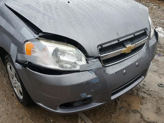 KL1TD5DE1BB183122 - 2011 CHEVROLET AVEO LS GRAY photo 9