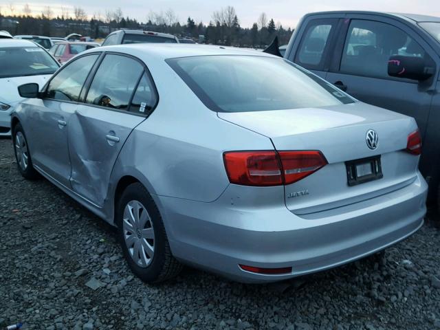 3VW2K7AJXFM339614 - 2015 VOLKSWAGEN JETTA BASE WHITE photo 3