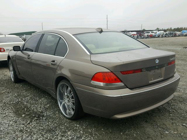 WBAGN63574DS55220 - 2004 BMW 745 LI TAN photo 3