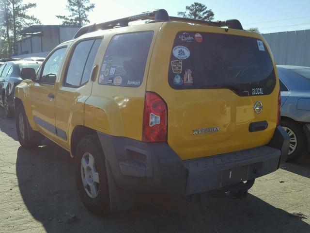 5N1AN08U35C649774 - 2005 NISSAN XTERRA OFF YELLOW photo 3