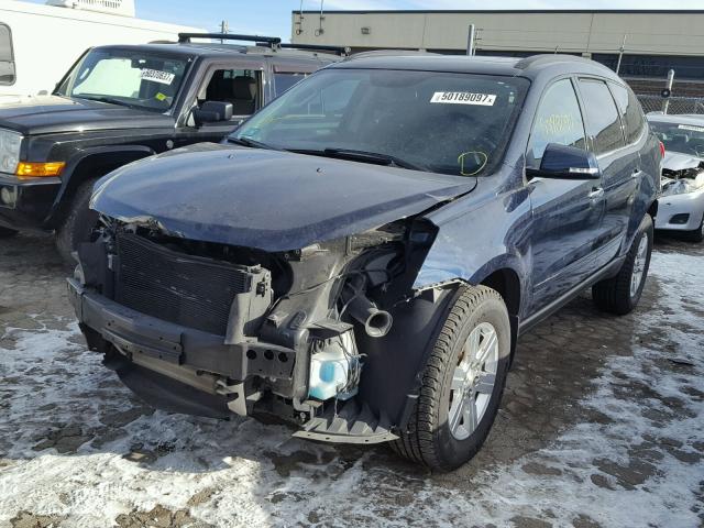 1GNKRGED5CJ361104 - 2012 CHEVROLET TRAVERSE L BLUE photo 2