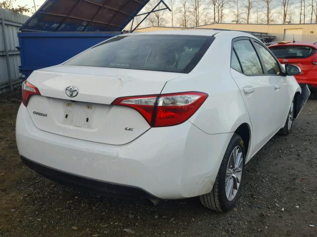 5YFBURHE4FP340106 - 2015 TOYOTA COROLLA L WHITE photo 4