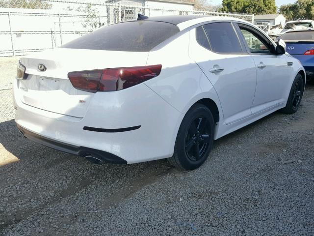 5XXGM4A73EG281481 - 2014 KIA OPTIMA LX WHITE photo 4